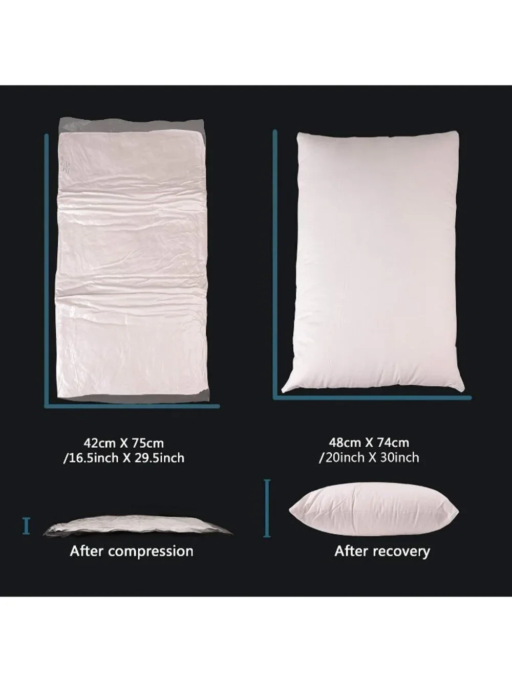 〽️Luxury Soft Pillows for Sleeping Fluffy Down Alternative Polyester Fiber Fille